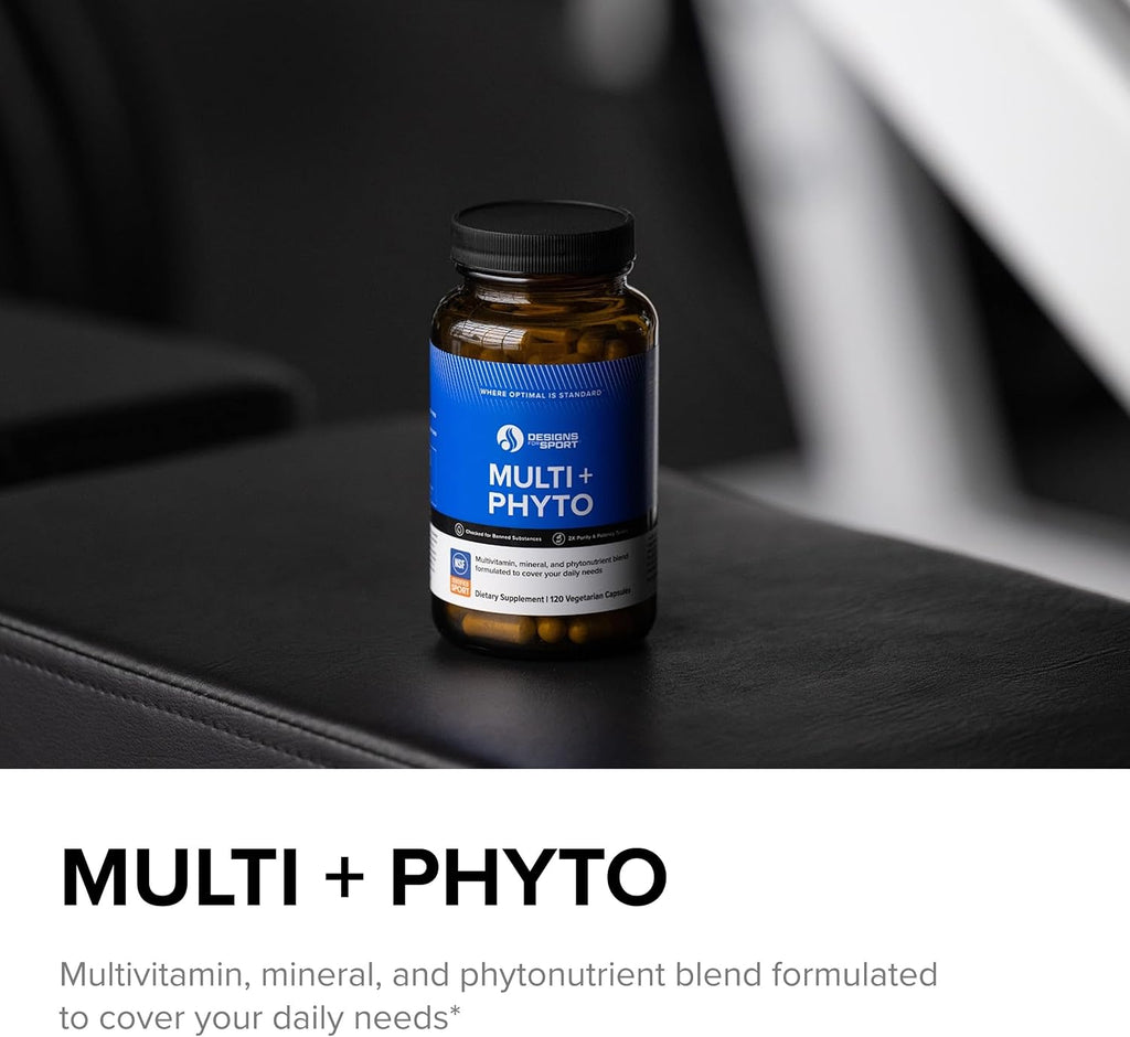 Designs for Sport Multi Plus Phyto - Multivitamínico completo con fitonutrientes para deportistas - 120 cápsulas