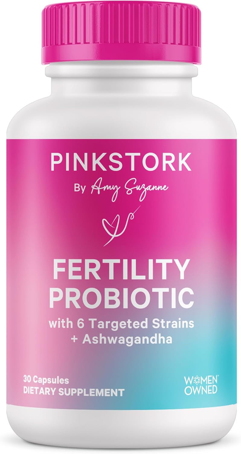 Pink Stork Probióticos de Fertilidad para Mujeres con Ashwagandha – 30 Cápsulas