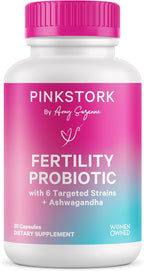 Pink Stork Probióticos de Fertilidad para Mujeres con Ashwagandha – 30 Cápsulas