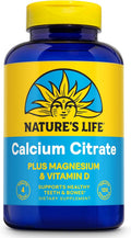 Nature's Life Calcium Citrate & Calcium Carbonate | 120 comprimidos