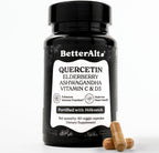 Better Alt 100mg Quercetin Capsules con Saúco, Ashwagandha y 9 Hierbas Potentes