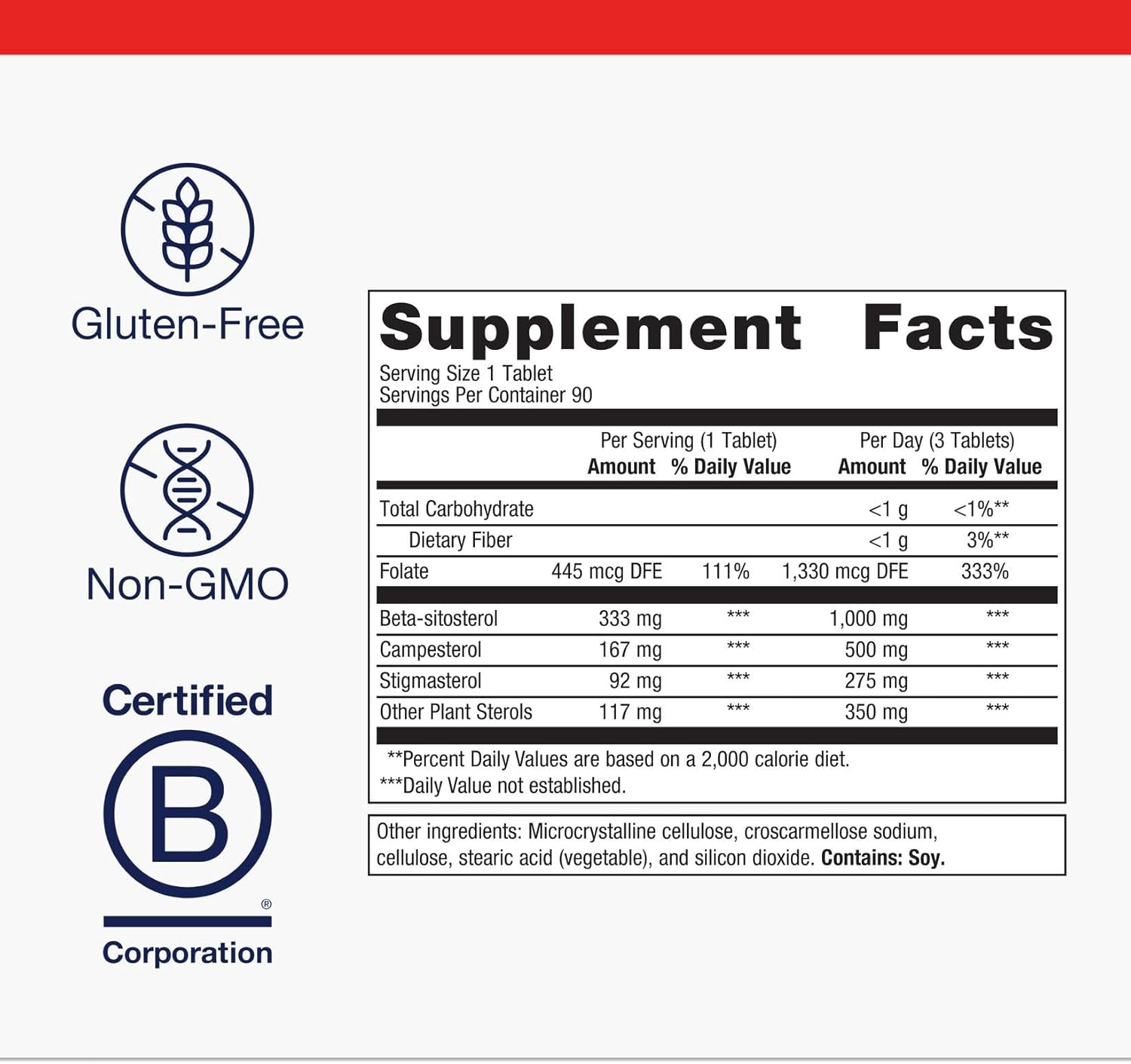 Metagenics Meta-Sitosterol 2.0 - Plant Sterol Complex with Beta-Sitosterol and Folate - 90 Tablets