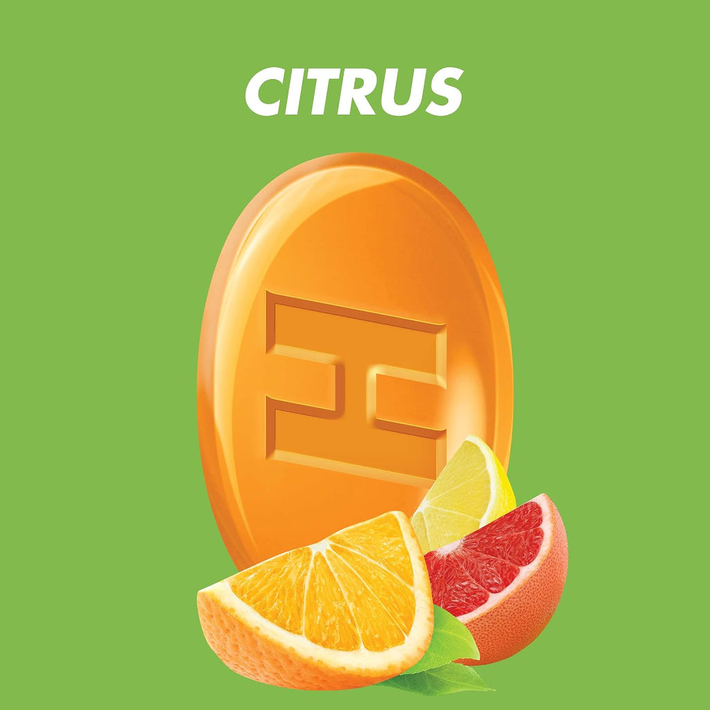 HALLS Defense Vitamin C Drops, Sin Azúcar, Sabor Cítricos, 25 Pastillas