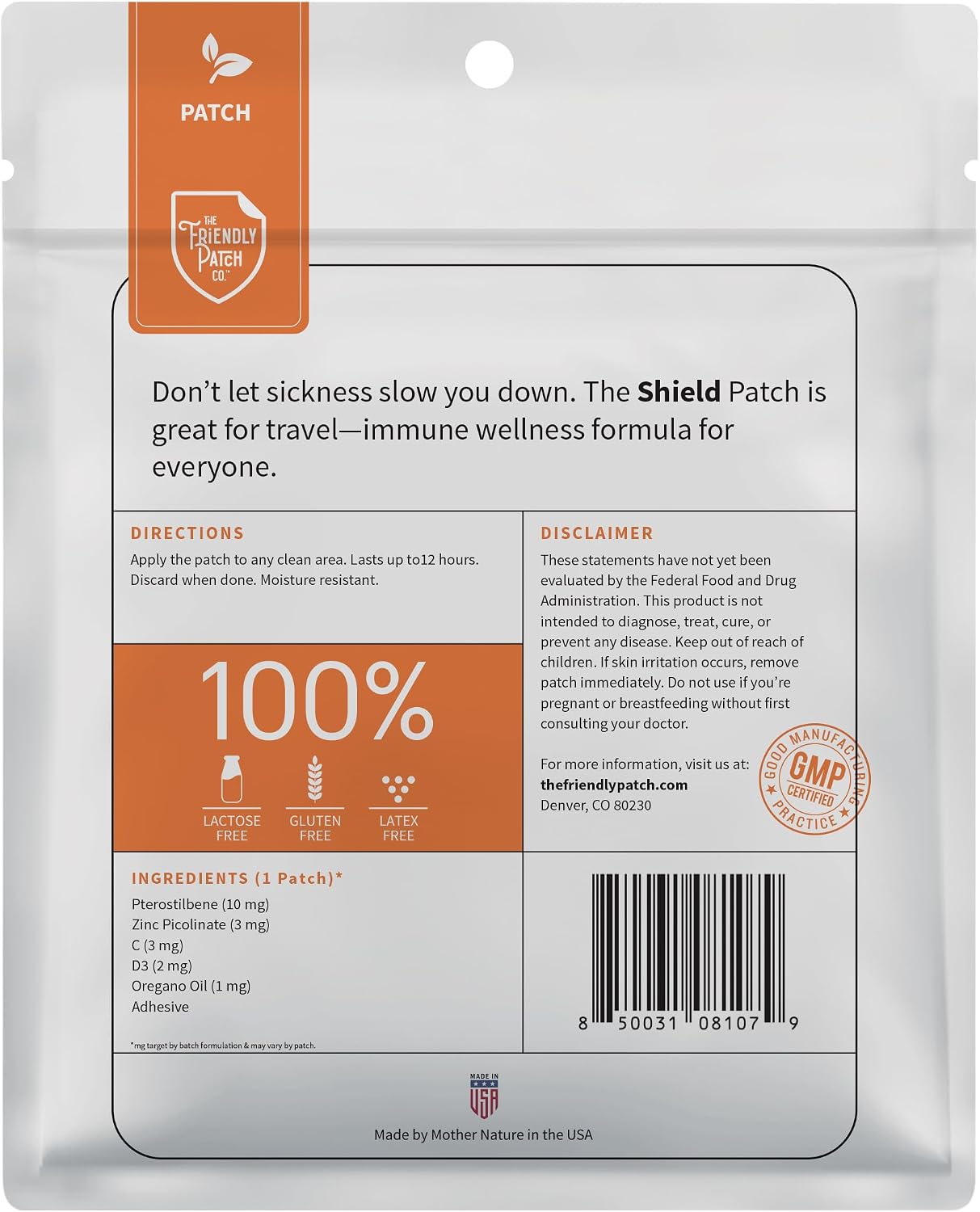 The Friendly Patch Shield - Parches de Apoyo Inmunológico con Vitamina D3, C y Zinc, 28 Unidades