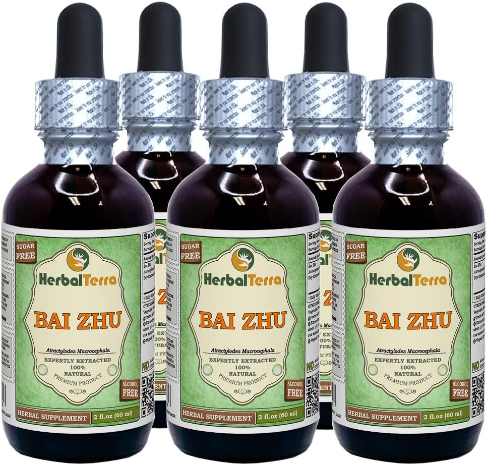 Bai Zhu (Atractylodes macrocephala) Tintura de Raíz Seca, 2x60 ml