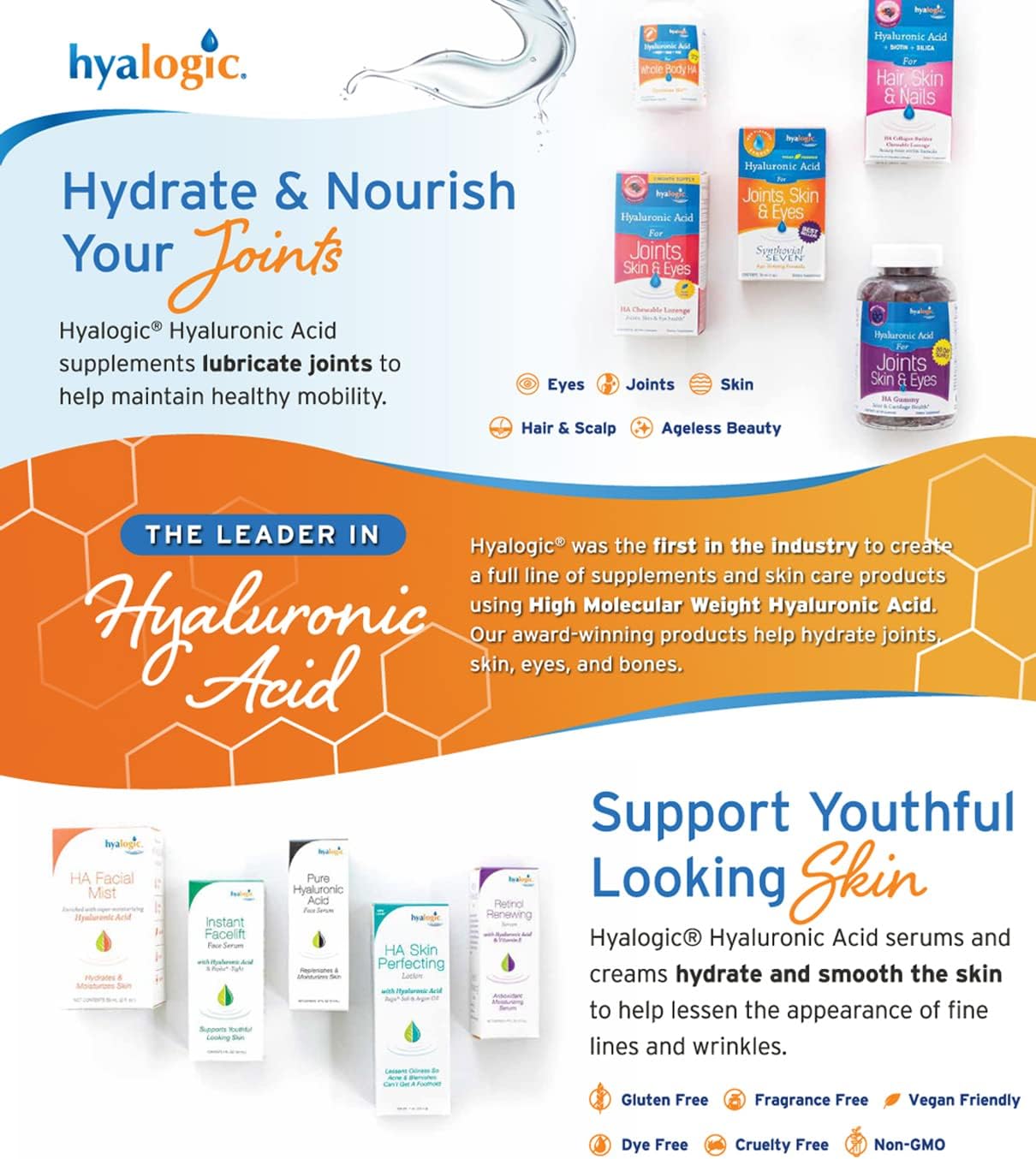 Hyalogic Vitamina C+ Polvo de Belleza - Polvo facial con vitamina C, 6 g