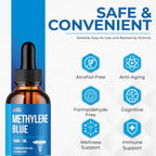 Azul de Metileno Gotas 1% Grado USP - Suplemento para Humanos (60 ml)
