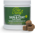 Wholesome Pet Wags – Snacks Blandos para Alivio de Alergias y Picor en Perros – Omega-3, Biotina, Colágeno – 60 uds