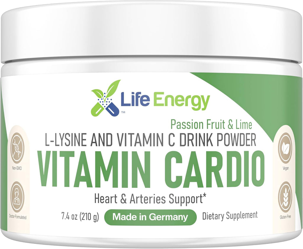 High-Dosed 2000mg Vitamin C & L-Lysine Drink Mix Powder | Sabor Maracuyá y Lima | 210g