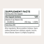 THORNE Vitamina D-10.000 - 60 Cápsulas - Suplemento de Vitamina D3