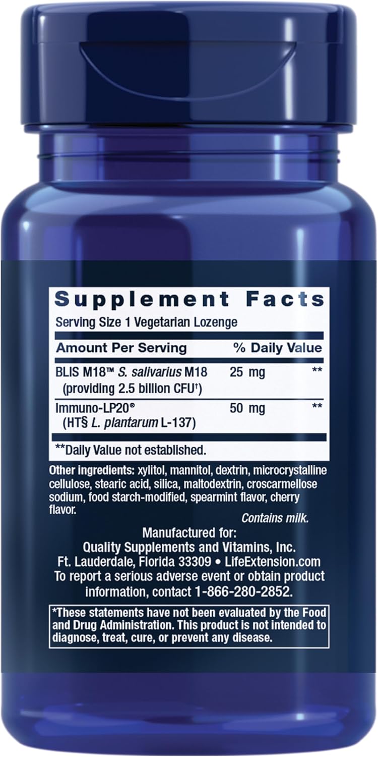Life Extension FLORASSIST® Probiótico Oral - 30 comprimidos para la higiene bucal