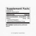 Dr. Brighten Vitamina D3+K2 Gotas Líquidas Concentradas, 60 ml