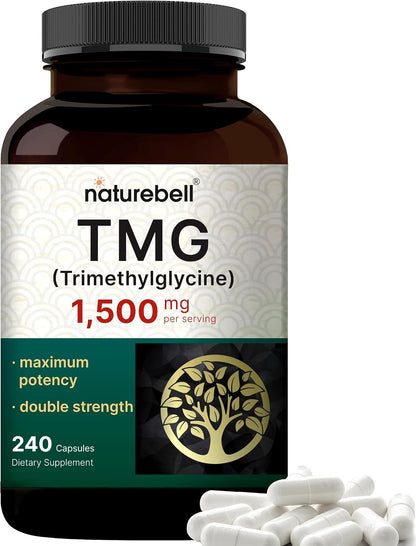 NatureBell TMG 1500mg, 240 Cápsulas - Betaina Anhidra Trimetilglicina – Image 1
