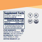 Vimergy Vitamina D3 Vegana - 1000 UI por Dosis, 96 Dosis - Líquido Orgánico