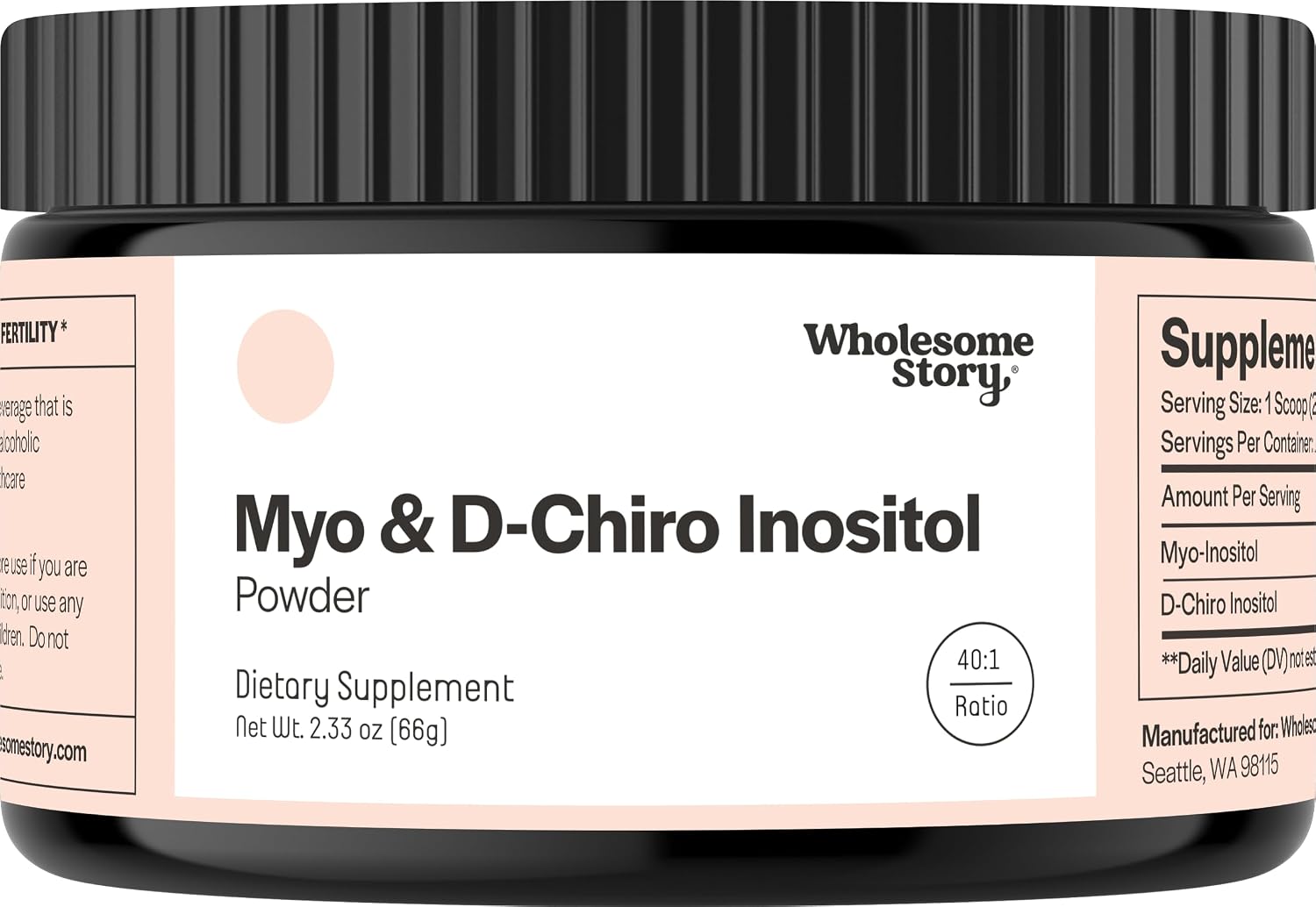 Myo-Inositol y D-Chiro Inositol en Polvo para Mujeres | Ratio 40:1 | 90 Porciones | Wholesome Story