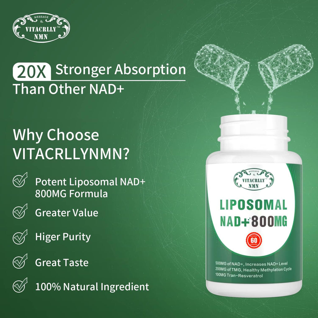 NAD+ Plus Liposomal 800mg - 60 Cápsulas