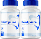 Dentpure Probióticos Orales para Dientes y Encías, Cápsulas - Máxima Potencia, Fórmula Avanzada Natural para Aliento Fresco y Bienestar Dental (2 Paquetes)