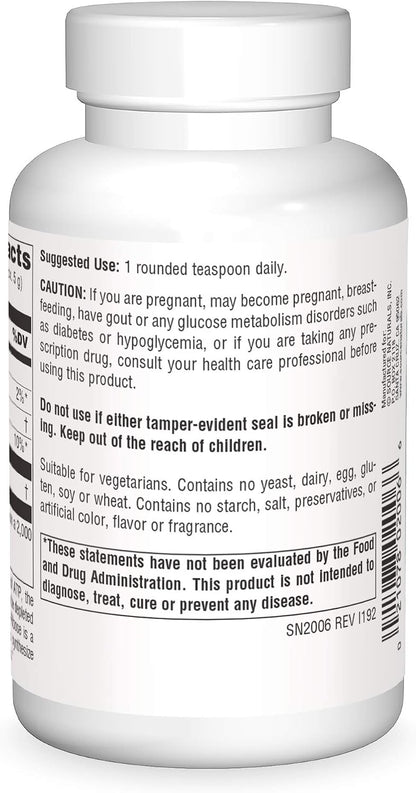 Source Naturals D-Ribose en Polvo - 100 g – Sin azúcar añadido, almidón, conservantes ni colorantes, aromas o – Image 2