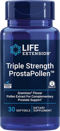 Life Extension Triple Strength ProstaPollen - Salud Prostática, 30 Cápsulas Blandas