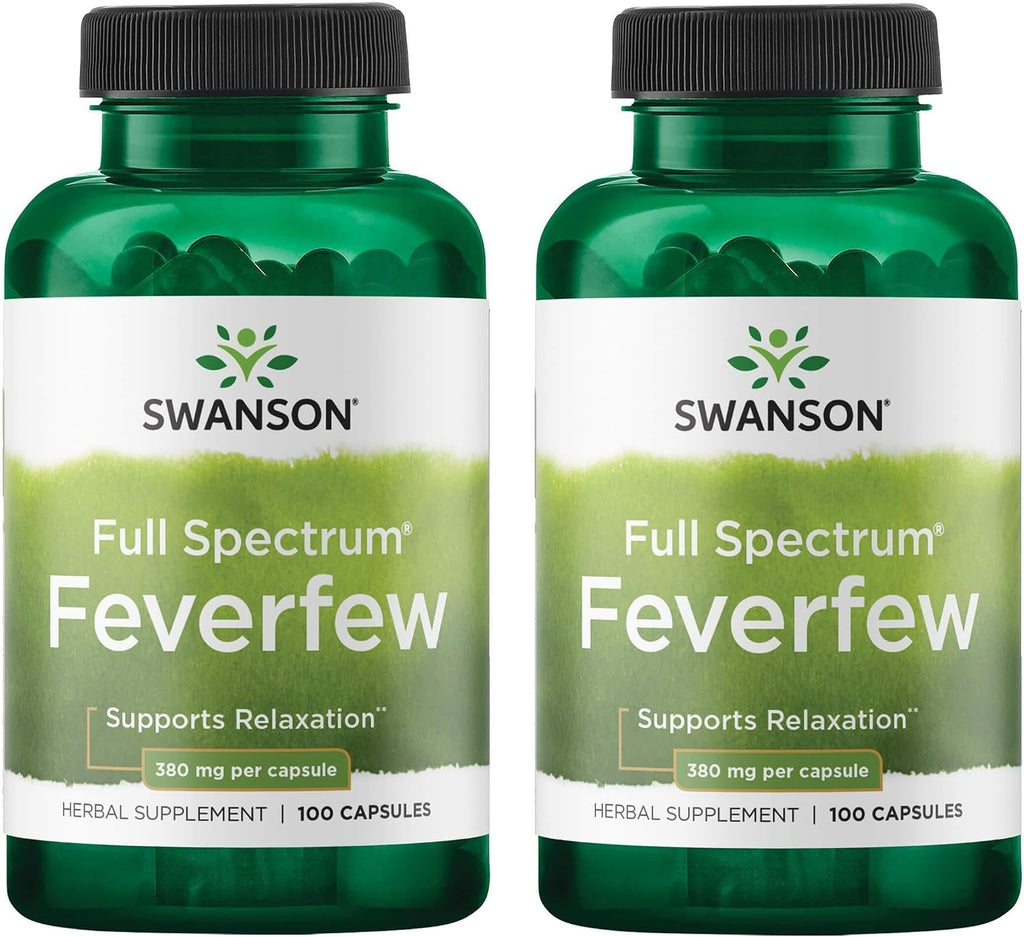 Swanson Feverfew (Matricaria) 380 mg - 100 Cápsulas (2 Pack)
