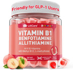 Complejo de Vitamina B1 y Vitaminas B Metiladas - Gomitas con Benfotiamina, Tiamina, Inositol, L-metilfolato y Metil B12 - 120 Gomitas
