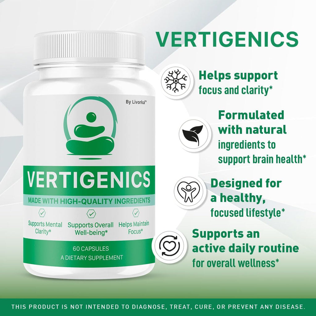Vertigenics Complemento Alimenticio para la Salud Cerebral, 60 Cápsulas