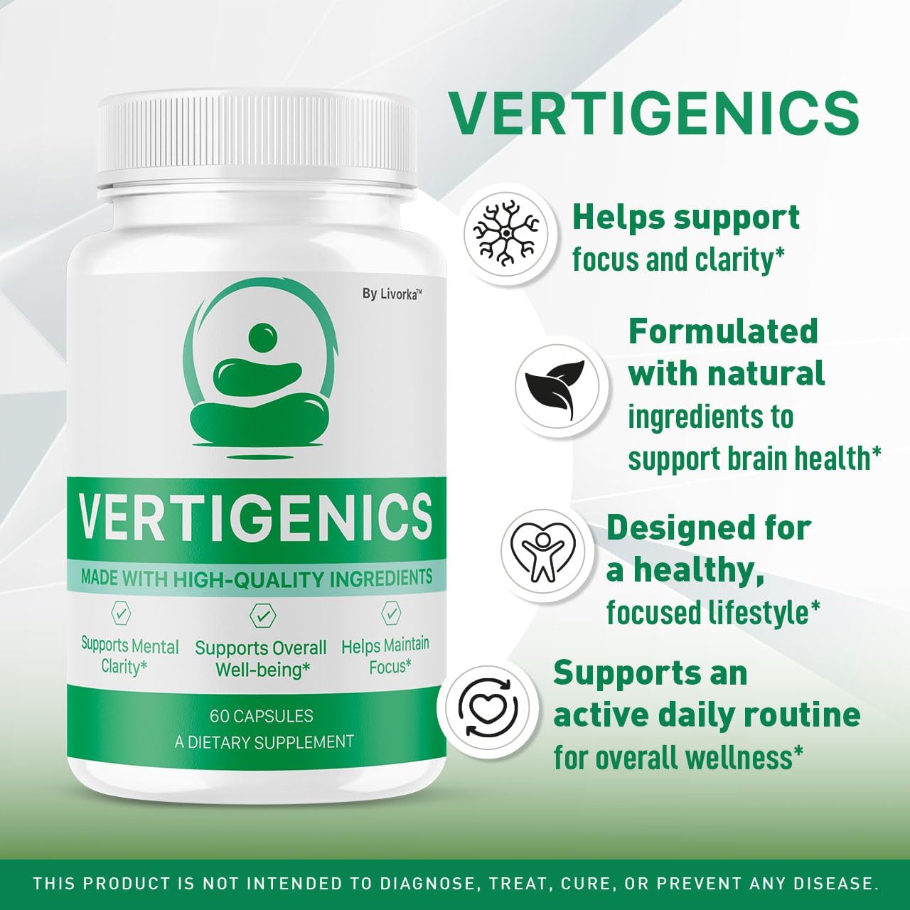 Vertigenics Suplemento en Cápsulas (Paquete de 5), 300 Cápsulas para 5 Meses