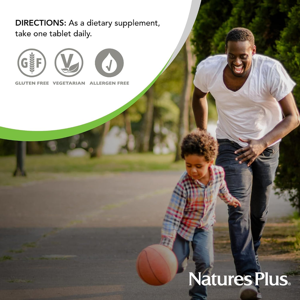 NaturesPlus Colina e Inositol - 500 mg, 60 Comprimidos Vegetarianos - Apoyo al Sistema Nervioso y Función Hepática Saludable - Sin Gluten