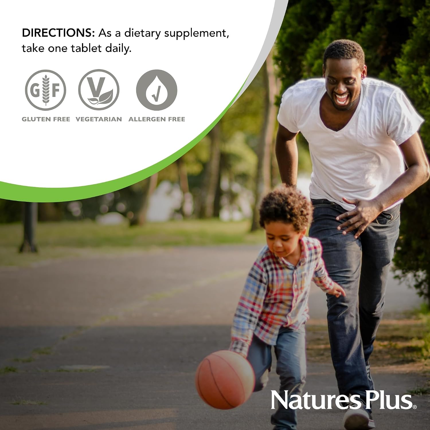 NaturesPlus Colina e Inositol - 500 mg, 60 Comprimidos Vegetarianos - Apoyo al Sistema Nervioso y Función Hepática Saludable - Sin Gluten
