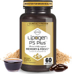 Lipogen PS Plus Senior - Suplemento de Fosfatidilserina para Memoria y Concentración, 120 Cápsulas Blandas