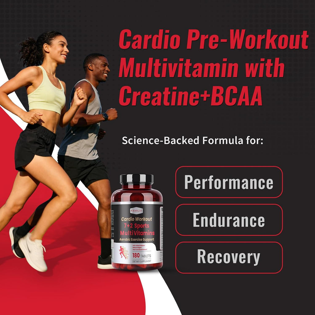 Multivitamínico con Creatina y BCAA para Cardio – Protección Cardíaca y Recuperación Muscular