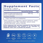 Pure Encapsulations SAMe S-Adenosilmetionina 200 mg - 60 Cápsulas - Apoyo Articular y Producción de Glutatión - Sin Gluten y No GMO