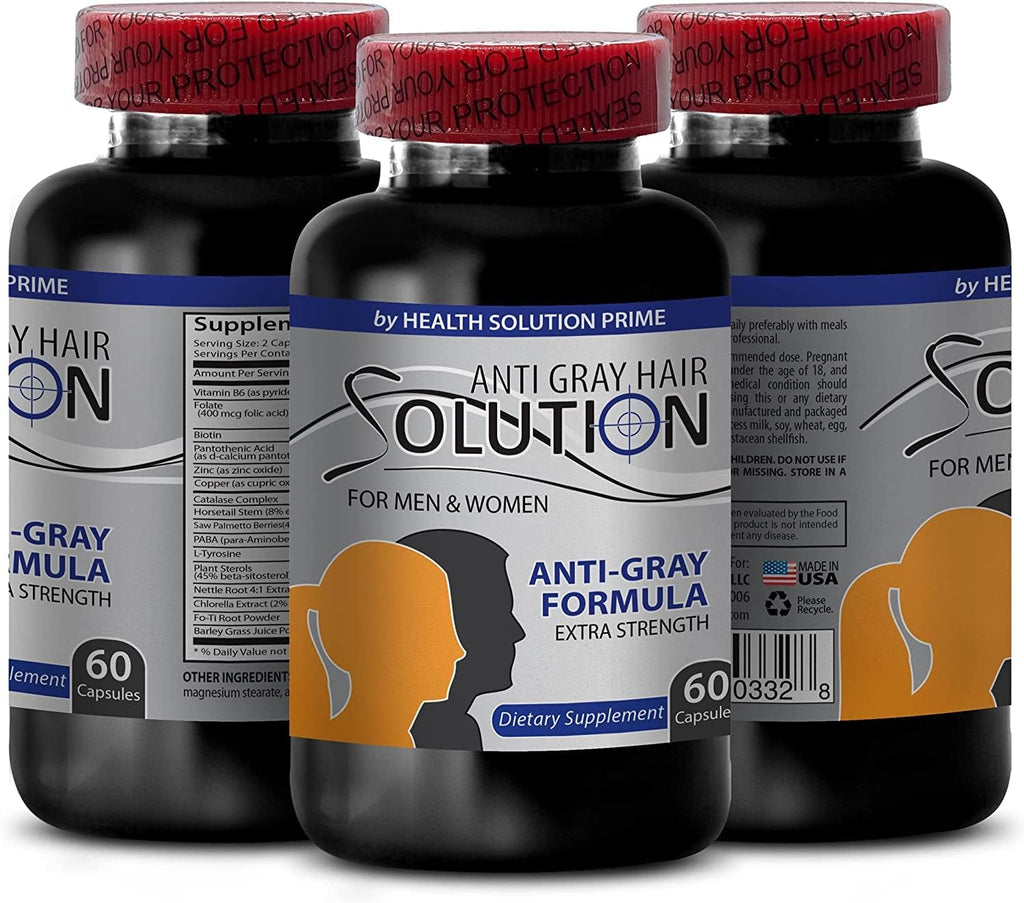 Health Solution Prime - Suplemento de Biotina con Catalasa y Extractos Herbales, 60 Cápsulas