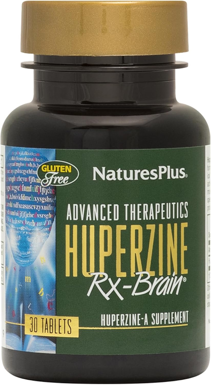 NaturesPlus Huperzine Rx-Brain 30 Comprimidos – Cognitive and Memory Support