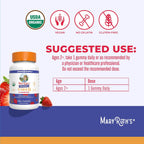 MaryRuth's Gominolas Orgánicas de Vitamina D3 | 1000 IU | USDA Orgánico | Vegano | Sin Gluten | 60 gominolas