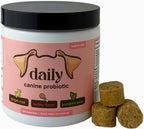 DLY Pets Probióticos para Perros - Salud Digestiva, Diarrea Ocasional - Sabor Pavo - 30 Masticables