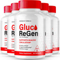 GlucoRegen Cápsulas - Fórmula Avanzada de Sangre y Glyco Optimizer - Suplemento Natural Máxima Potencia (5 Envases)