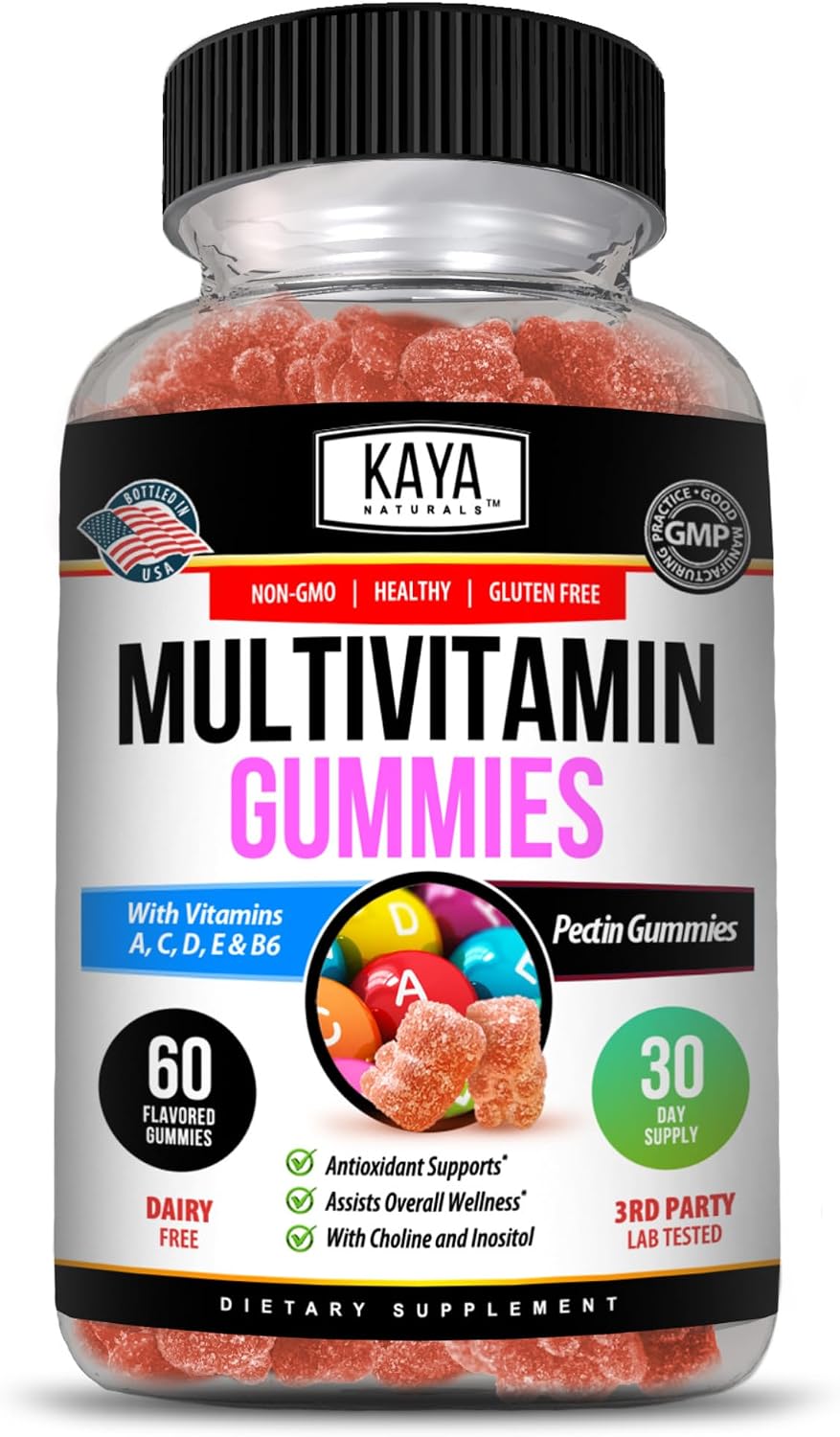 Kaya Naturals Adult Multi Vitamin Gummy - 60 Gominolas Multivitamínicas para Adultos