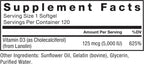 Force Factor Vitamina D3 5000 UI, 120 Cápsulas Blandas – Suplemento de Alta Potencia para Huesos e Inmunidad