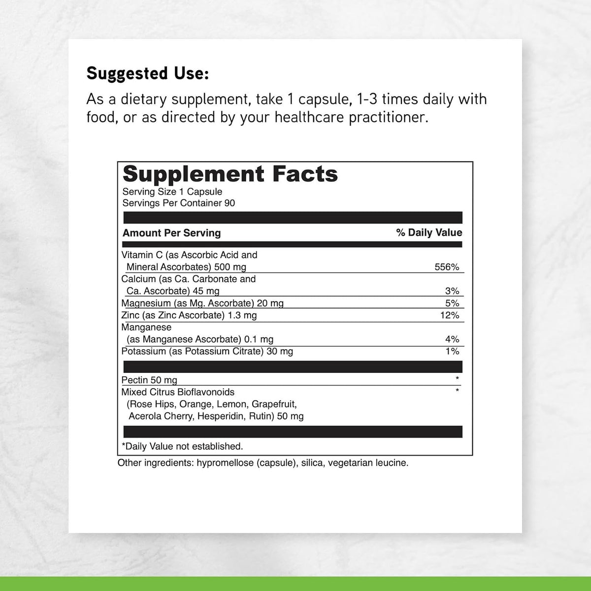 Poten-C 500 - Complemento alimenticio con – Vitamina C (ascorbato de calcio y ascorbato de magnesio): Forma – Image 6