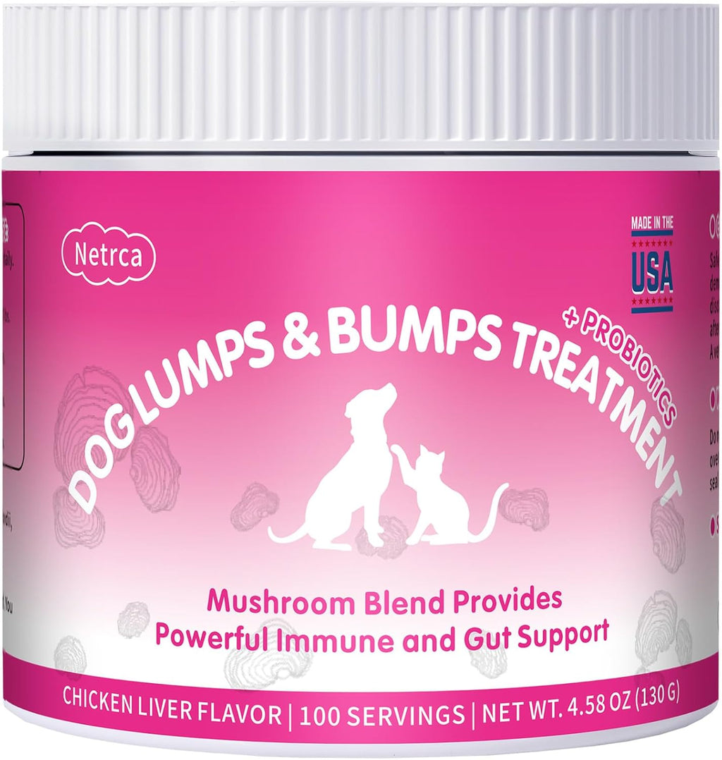 Polvo de Hongos para Perros – Mezcla de 8 Hongos con Cola de Pavo – Apoyo Inmunológico y Digestivo – Probiótico Natural – 130 g (Sabor a Hígado de Pollo)