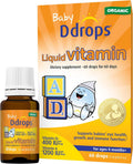 Ddrops® Baby Orgánico Gotas de Vitaminas A y D para Bebés, 60 Gotas