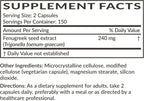 Futurebiotics Fenogreco Extra Fuerza 2400 mg – 300 Cápsulas Vegetarianas