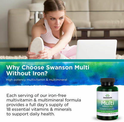 Swanson Multi Sin Hierro Multivitamínico – Antioxidantes (vitaminas A, C, E): protegen las células del daño – Image 6