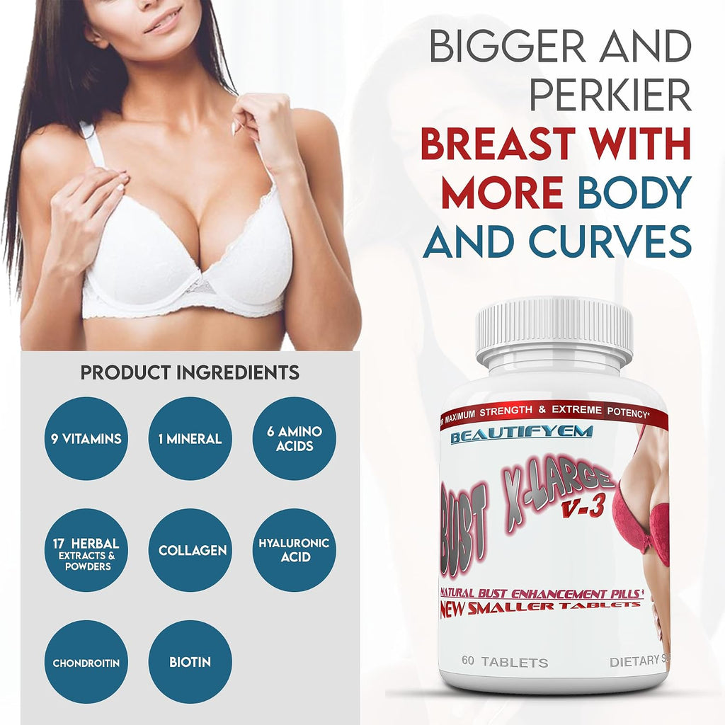 BEAUTIFYEM Bust X-Large - Complemento Alimenticio con Extractos Herbales (1 Mes)