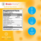 Brain Bean Brain Biotix | Probiótico y Prebiótico de Esporas para Intestino y Cerebro | 30 Dosis