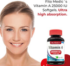FITO MEDIC'S Lab - Vitamina A 25000 UI, 250 cápsulas blandas