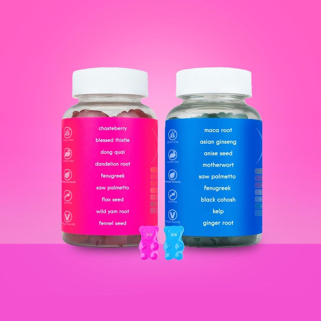 Curvy Body Bears CBB Women’s Multivitamin Gummies Top & Peach Support Combo Pack | 120 Gominolas (2 Frascos)