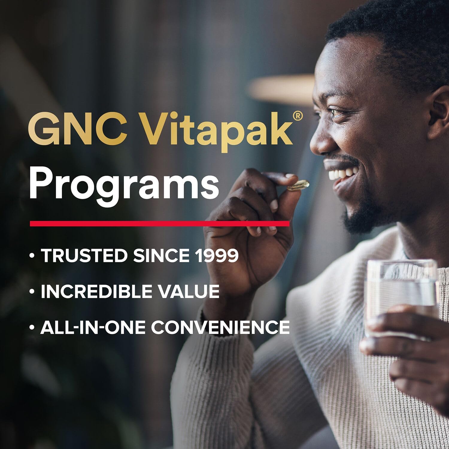GNC Mega Men Joint Vitapak Program para Hombres: 3 Productos en 1 Pack, Multivitamínico, Glucosamina y Condroitina, 30 Sobres Diarios