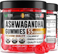 Gomitas de Ashwagandha para Mujeres y Hombres - Extracto Puro de Raíz de Ashwagandha 1500 mg con 5-HTP y L-Tirosina - Fabricado en USA - 55 Gomitas